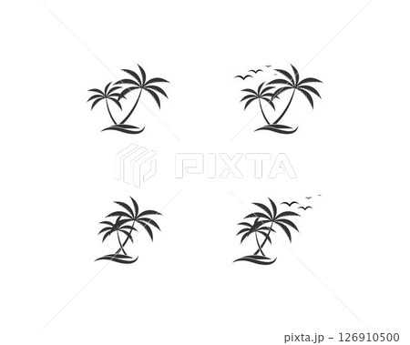 Palm tree summer logo 126910500
