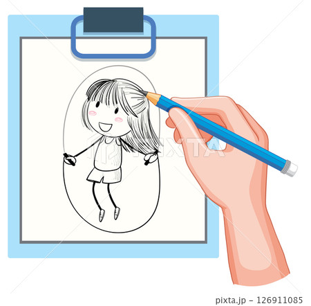 Creative Doodle on Clipboard 126911085