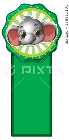 Cute Elephant Bookmark Design 126911101