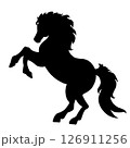 跳ね馬のシルエット 126911256