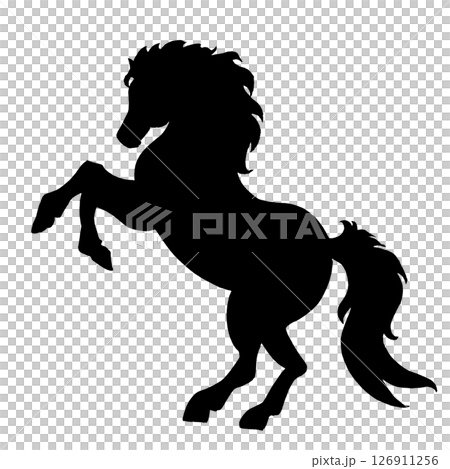Prancing horse silhouette 126911256