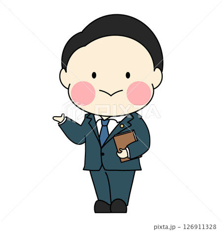 シンプルで可愛い弁護士のイラスト シンプルで可愛い弁護士のイラスト 126911328
