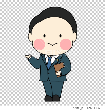 シンプルで可愛い弁護士のイラスト シンプルで可愛い弁護士のイラスト 126911328