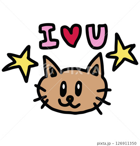 Hand drawn illustrations of cat, star, I heart u letters for cartoon characters, comic, mascot, cute patch, shirt print, kitten drawing, adopt and rescue animal, pet shop, vet, foster home, shelter Hand drawn illustrations of cat, star, I heart u letters for cartoon characters, comic, mascot, cute patch, shirt print, kitten drawing, adopt and rescue animal, pet shop, vet, foster home, shelter 126911350