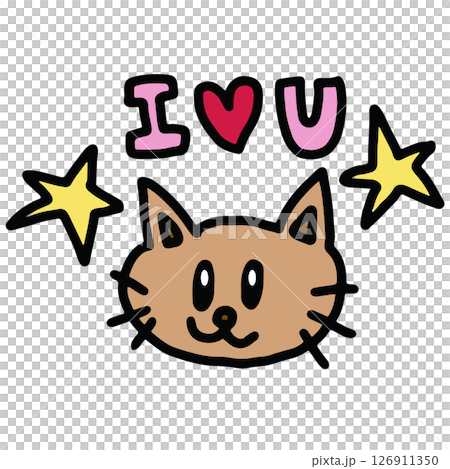 Hand drawn illustrations of cat, star, I heart u letters for cartoon characters, comic, mascot, cute patch, shirt print, kitten drawing, adopt and rescue animal, pet shop, vet, foster home, shelter Hand drawn illustrations of cat, star, I heart u letters for cartoon characters, comic, mascot, cute patch, shirt print, kitten drawing, adopt and rescue animal, pet shop, vet, foster home, shelter 126911350