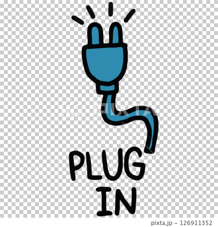 Hand drawn illustrations of plug png for cartoon, sticker, decoration, icon, home appliance, electricity, patch, television, radio, back to school, department store, grocery shopping 126911352