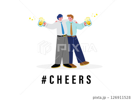 ビールを飲む会社員 126911528