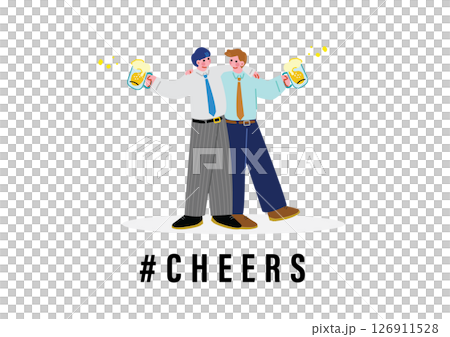 ビールを飲む会社員 126911528