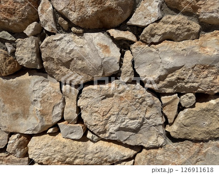 Stone wall photo, textured background. Stone wall photo, textured background. 126911618