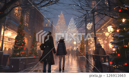 街中のクリスマスの風景 126911663