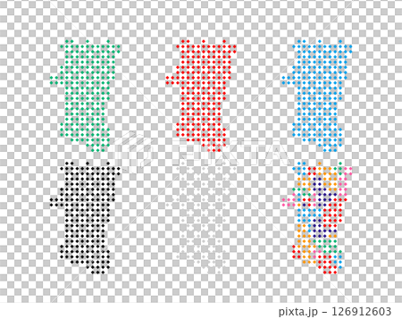 Design Map_Akita Prefecture_Square Dot-05 126912603