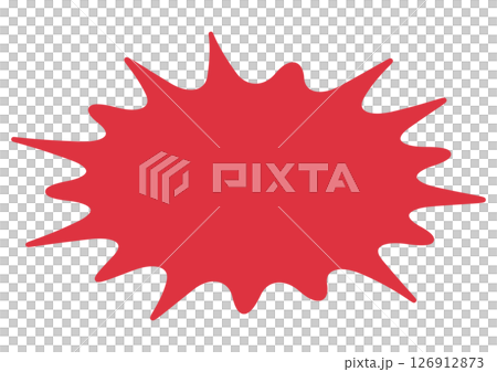 A punk frame with jagged edges like red blood stains 126912873