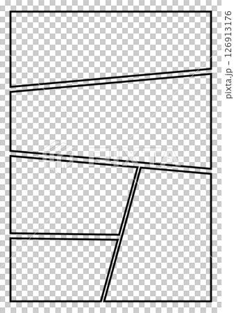 シンプルな漫画のコマ割り背景 126913176