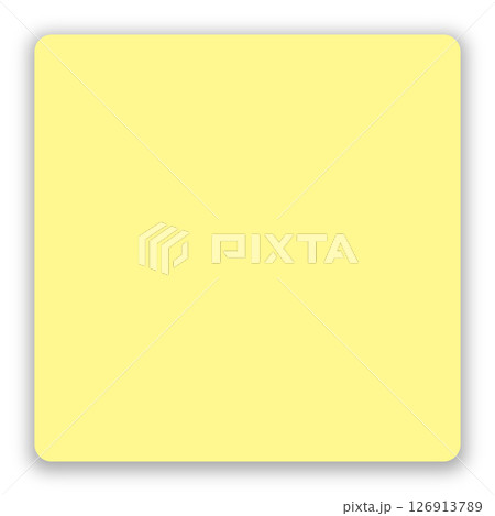 付箋風の紙素材 – 影付き・透過PNG・正方形デザイン 126913789