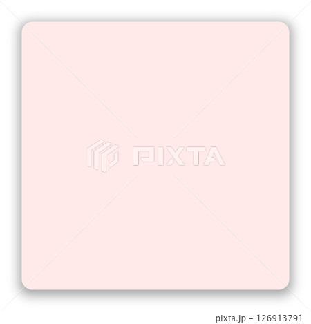 付箋風の紙素材 – 影付き・透過PNG・正方形デザイン 126913791
