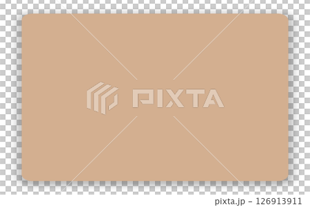 長方形の影付きメモ用紙素材／Rectangular Sticky Note with Shadow  126913911