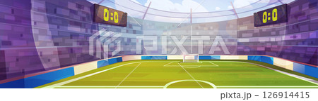 Cartoon soccer stadium interior Cartoon soccer stadium interior 126914415