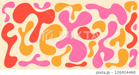 Funky liquid shapes seamless pattern 126914460
