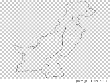 白地図　パキスタン 126914904