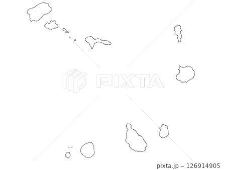 白地図 カーボベルデ 白地図 カーボベルデ 126914905