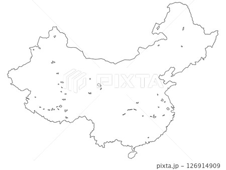 白地図　中国 126914909
