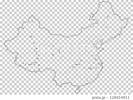 中國空白地圖 中國空白地圖 126914911