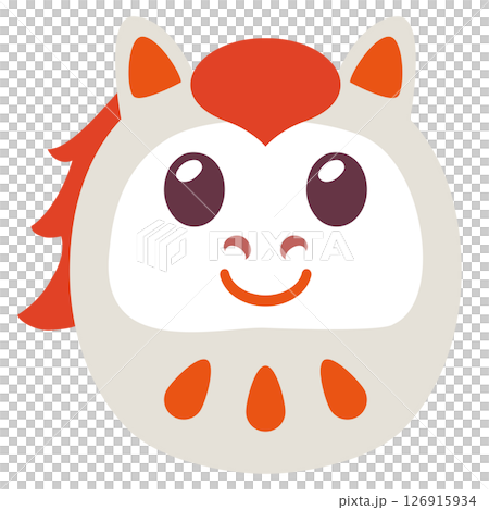 Cute Daruma doll for the Year of the Horse Cute Daruma doll for the Year of the Horse 126915934