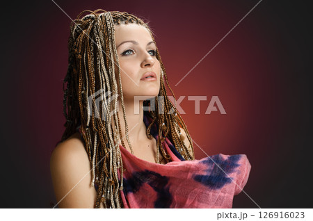 girl with an african plaits girl with an african plaits 126916023
