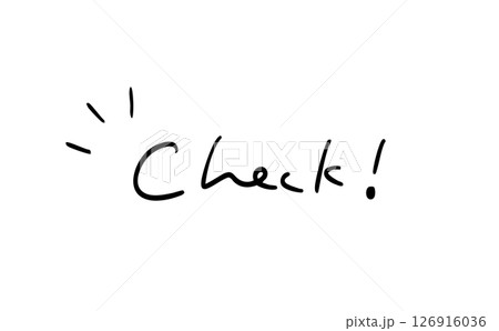 Check!｜手書きテキスト｜店舗ポップ、Web＆印刷物アイキャッチ 126916036
