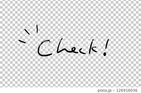 Check! | Handwritten text | Store pop-ups, web and printed material eye-catchers 126916036