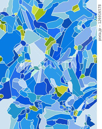 Blue turquoise crystal mosaic seamless abstract pattern 126916578