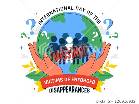 International Day of the Victims of Enforced Disappearances Vector Illustration on August 30 Featuring a Missing Person or Lost People in a Background 126916932