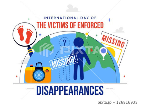 International Day of the Victims of Enforced Disappearances Vector Illustration on August 30 Featuring a Missing Person or Lost People in a Background International Day of the Victims of Enforced Disappearances Vector Illustration on August 30 Featuring a Missing Person or Lost People in a Background 126916935