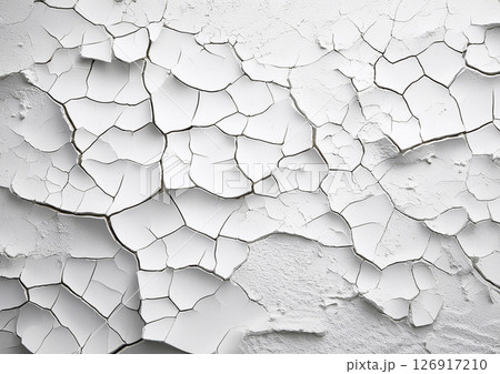 白いひび割れた壁 白いひび割れた壁 126917210