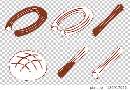 油條與甜瓜麵包手繪插畫集 油條與甜瓜麵包手繪插畫集 126917936