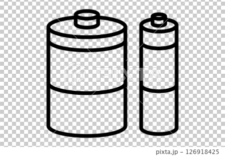 電池のアイコンベクターイラスト シンプル 線画 126918425