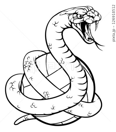 Snake Volleyball Ball Mascot 126918512