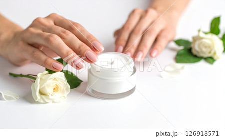Wedding couple's hands with rings, flowers, and a coffee cup, showcasing love, beauty, and manicure care Wedding couple's hands with rings, flowers, and a coffee cup, showcasing love, beauty, and manicure care 126918571