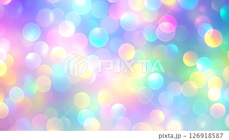 Abstract blurred colorful bokeh light circles glow brightly, perfect for festive holiday backdrops or decorative soft wallpapers 126918587