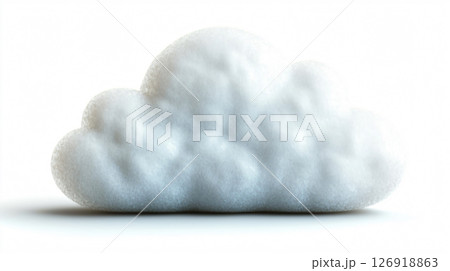 White cloud computing icon showing storage and database services 126918863