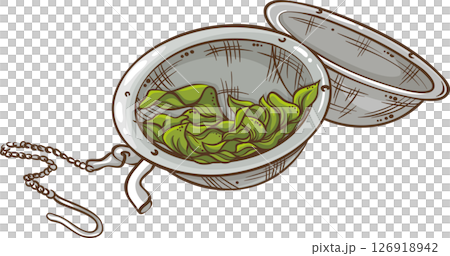 Tea Strainer Isolated Colored Detailed Illustration Tea Strainer Isolated Colored Detailed Illustration 126918942
