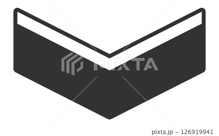 Simple down arrow icon with dark gray color and white border, isolated on white background, ideal for user interface and graphic design projects Simple down arrow icon with dark gray color and white border, isolated on white background, ideal for user interface and graphic design projects 126919941