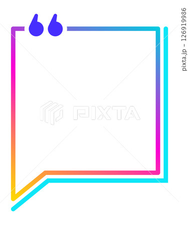 Gradient quote box with quotation marks waiting to be filled with inspiring and motivational messages, perfect for creating engaging social media content 126919986