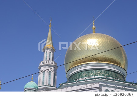 Moscow Cathedral Mosque, Russia -the main mosque in Moscow, new landmark. 126920367