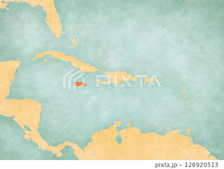 Map of Caribbean islands - Jamaica 126920513