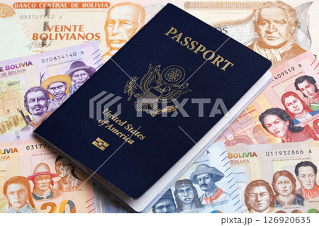 American passport on Bolivian money 126920635