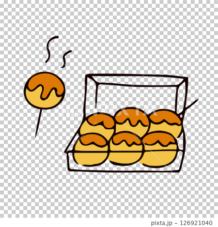Illustration material of takoyaki Illustration material of takoyaki 126921040