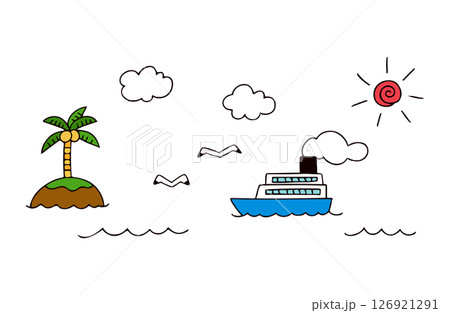 夏の背景イラスト 126921291