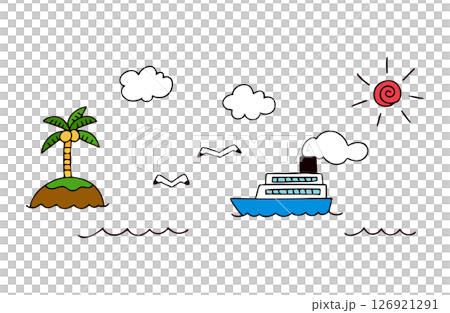 夏の背景イラスト 126921291