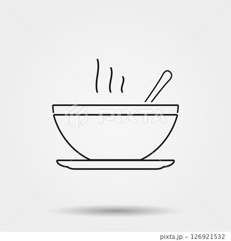 Soup line icon 126921532